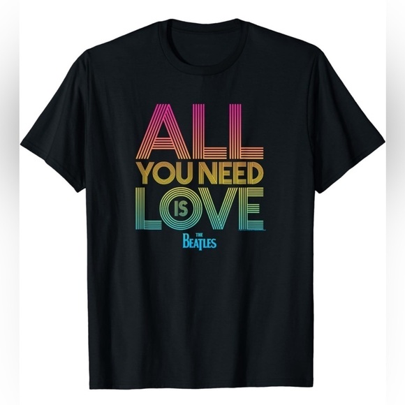 NWOT- The Beatles All You Need is Love Unisex T-Shirt- SIZE: Medium - Picture 1 of 3